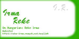 irma reke business card